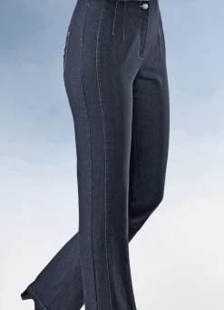 COSMA Jeans mit angeschnittenem Bund DUNKELBLAU