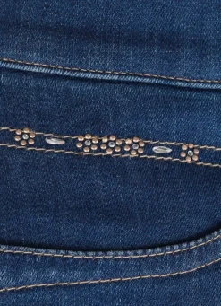 Clearance COSMA Jeans mit dezenter Strasszier JEANSBLAU