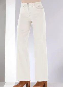 Online COSMA Jeans mit dezenter Strasszier ECRU