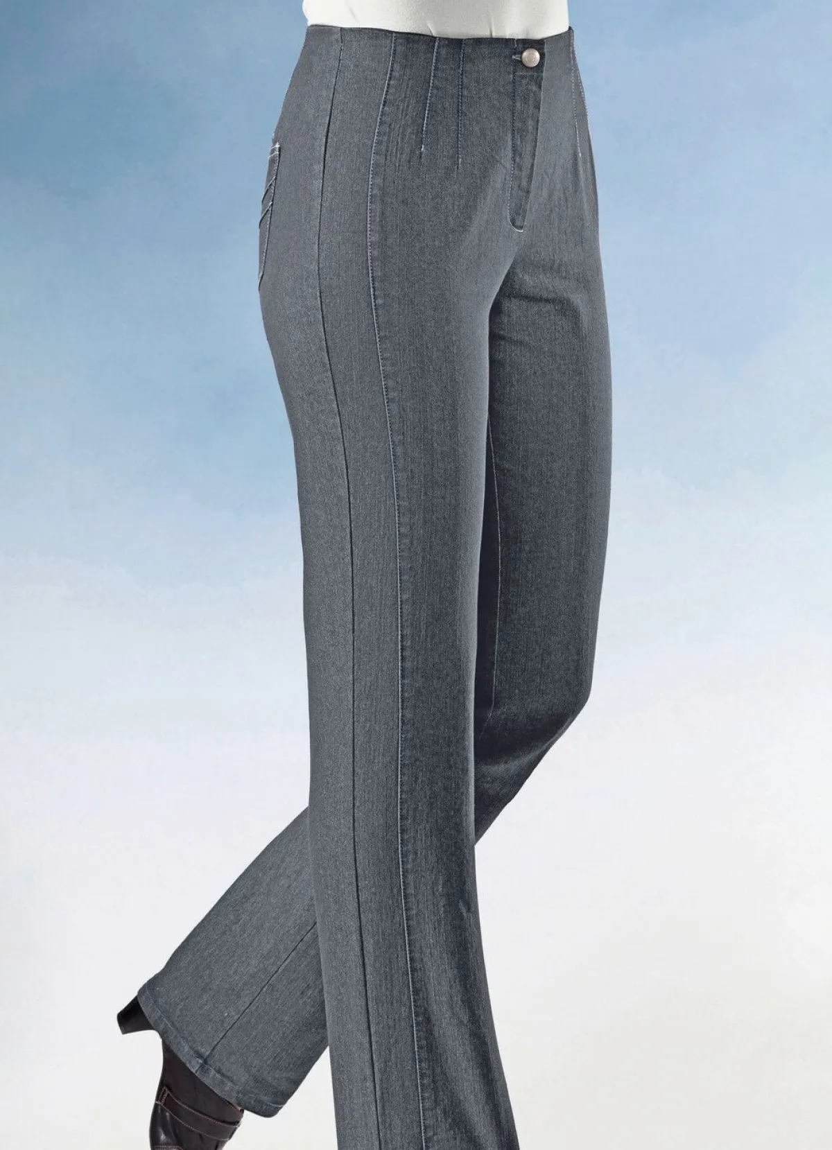 Online BADER Jeans mit figurgünstiger Teilungsnaht MITTELGRAU