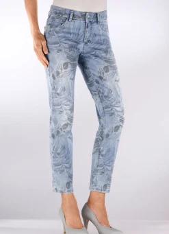 Discount laurakent Jeans mit floralem Druck JEANSBLAU