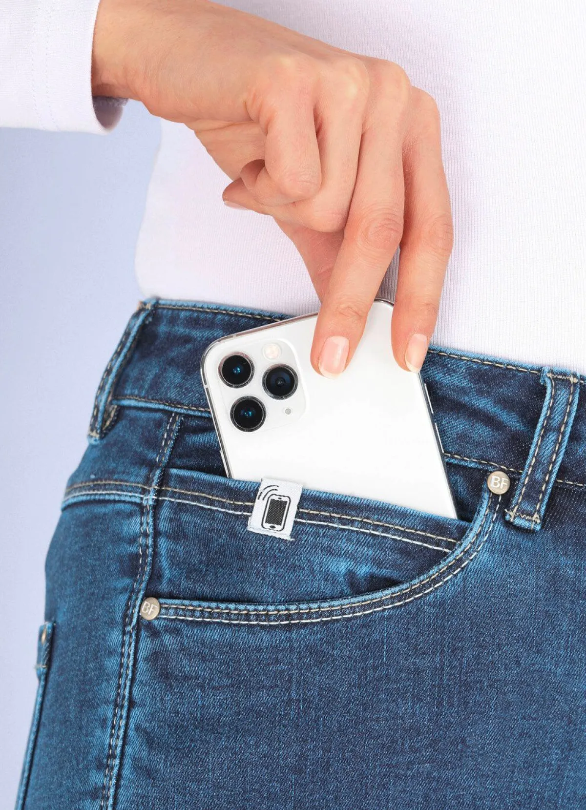Discount BADER Jeans mit praktischer Handytasche JEANSBLAU