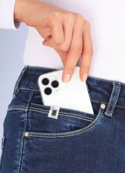 New BADER Jeans mit praktischer Handytasche DUNKELBLAU