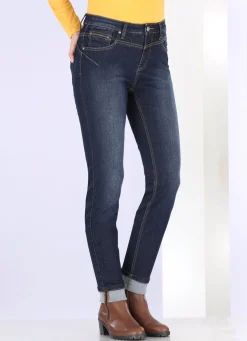 Hot BADER Jeans mit Push-up-Effekt DUNKELBLAU