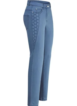 Best BADER Jeans mit schöner Stickerei JEANSBLAU