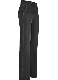 Sale BADER Jeans mit trendigen Zierknöpfen SCHWARZ