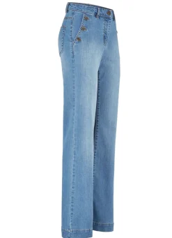 Discount BADER Jeans mit trendigen Zierknöpfen JEANSBLAU
