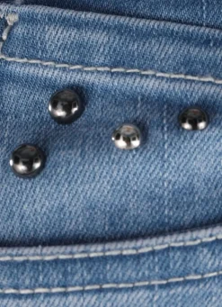 Best BADER Jeans mit trendigen Ziernieten HELLBLAU