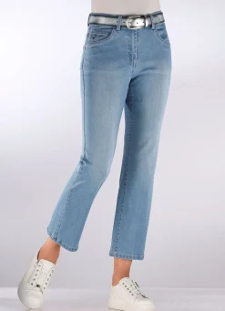 Best BADER Jeans mit trendigen Ziernieten HELLBLAU