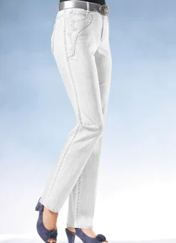 Discount ASCARI Jeans mit weiterem Bundumfang WEISS