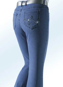 Online ASCARI Jeans verziert mit funkelnden Strasssteinen JEANSBLAU