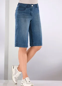 BADER Jeans-Bermudas in 5-Pocket-Form DUNKELBLAU