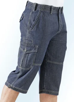 Best BADER Jeans-Bermudas mit Cargotaschen in 3 Farben JEANSBLAU