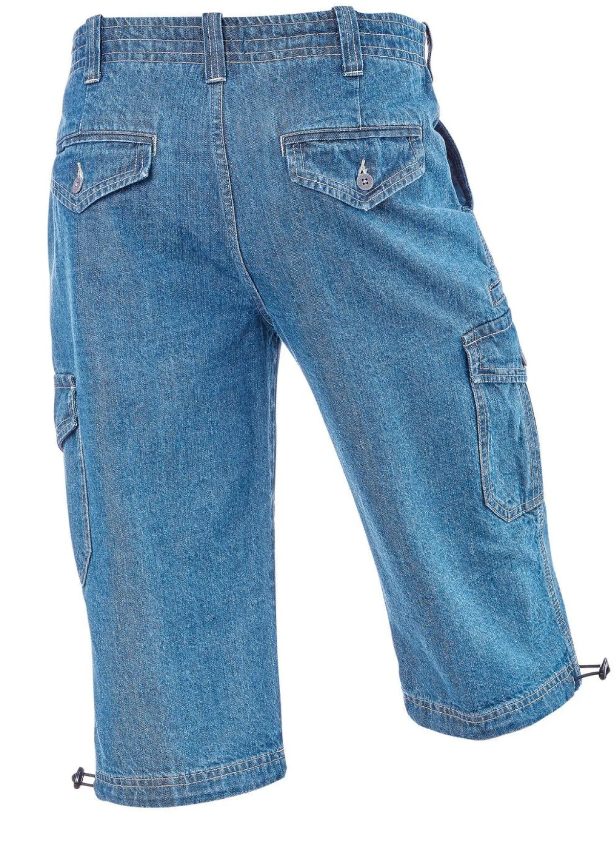 Discount BADER Jeans-Bermudas mit Cargotaschen in 3 Farben HELLJEANS