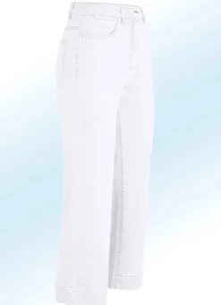 BADER Jeans-Culotte in 5-Pocket-Form WEISS