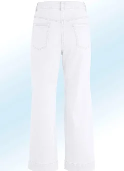 BADER Jeans-Culotte in 5-Pocket-Form WEISS