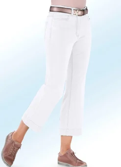 BADER Jeans-Culotte in 5-Pocket-Form WEISS
