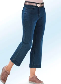 BADER Jeans-Culotte in 5-Pocket-Form DUNKELBLAU