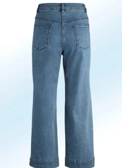Outlet BADER Jeans-Culotte in 5-Pocket-Form JEANSBLAU
