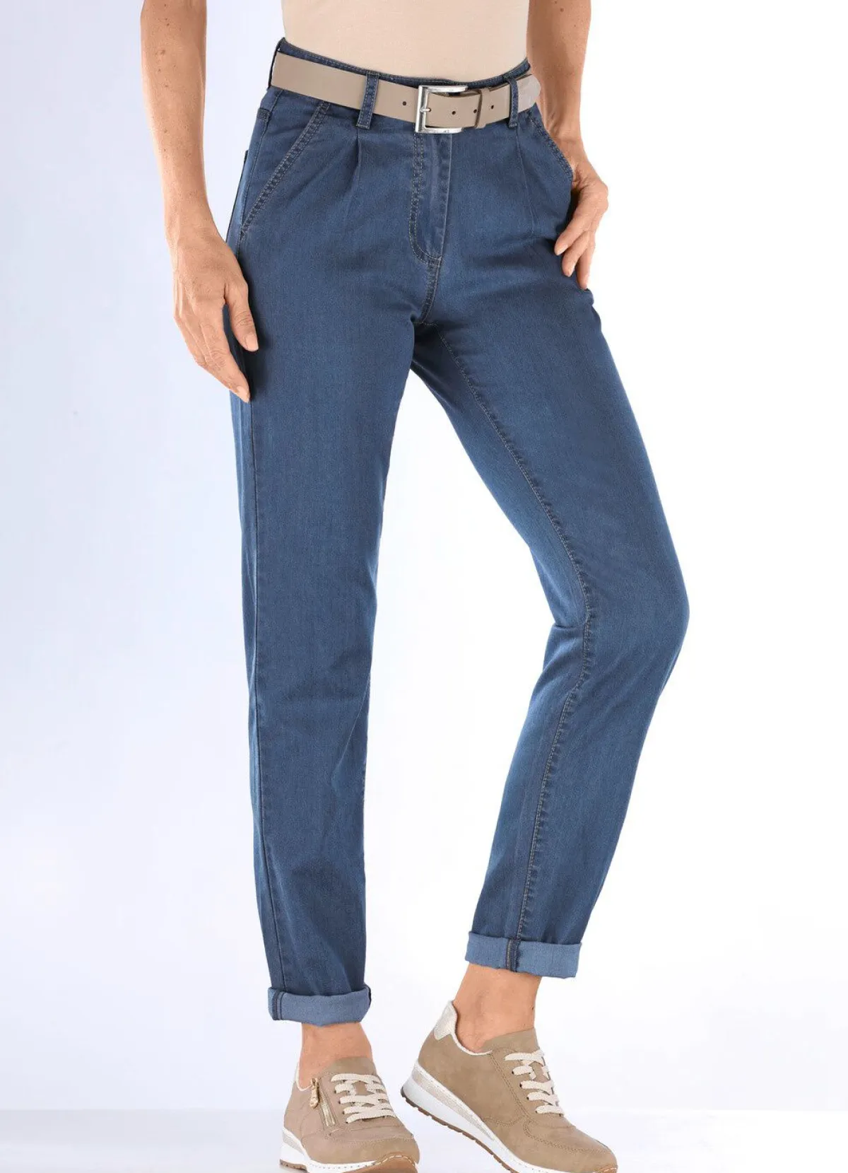 Clearance BADER Jeans in Chino-Form JEANSBLAU