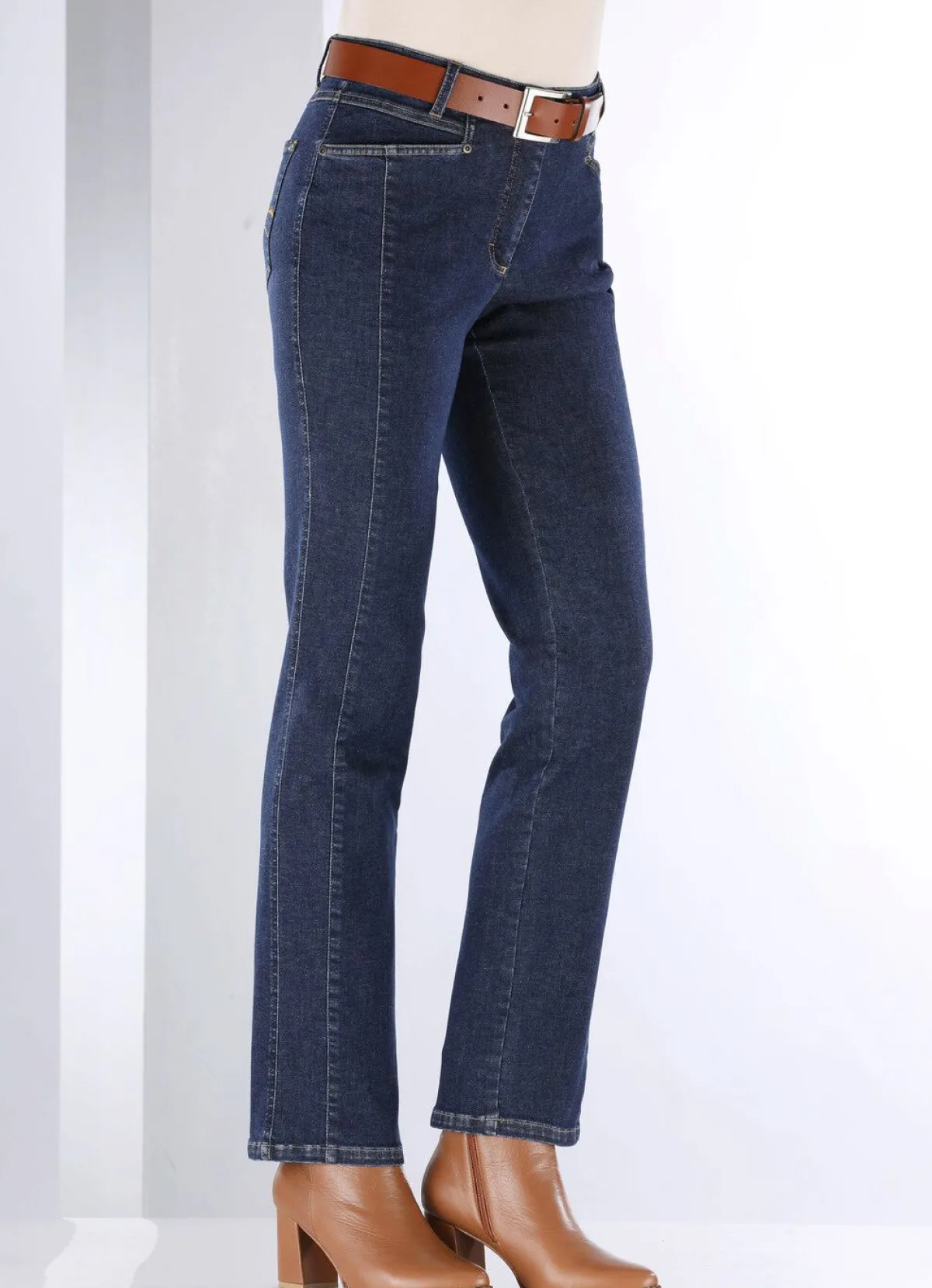 Clearance BADER Jeans in 4-Pocket-Form DUNKELBLAU