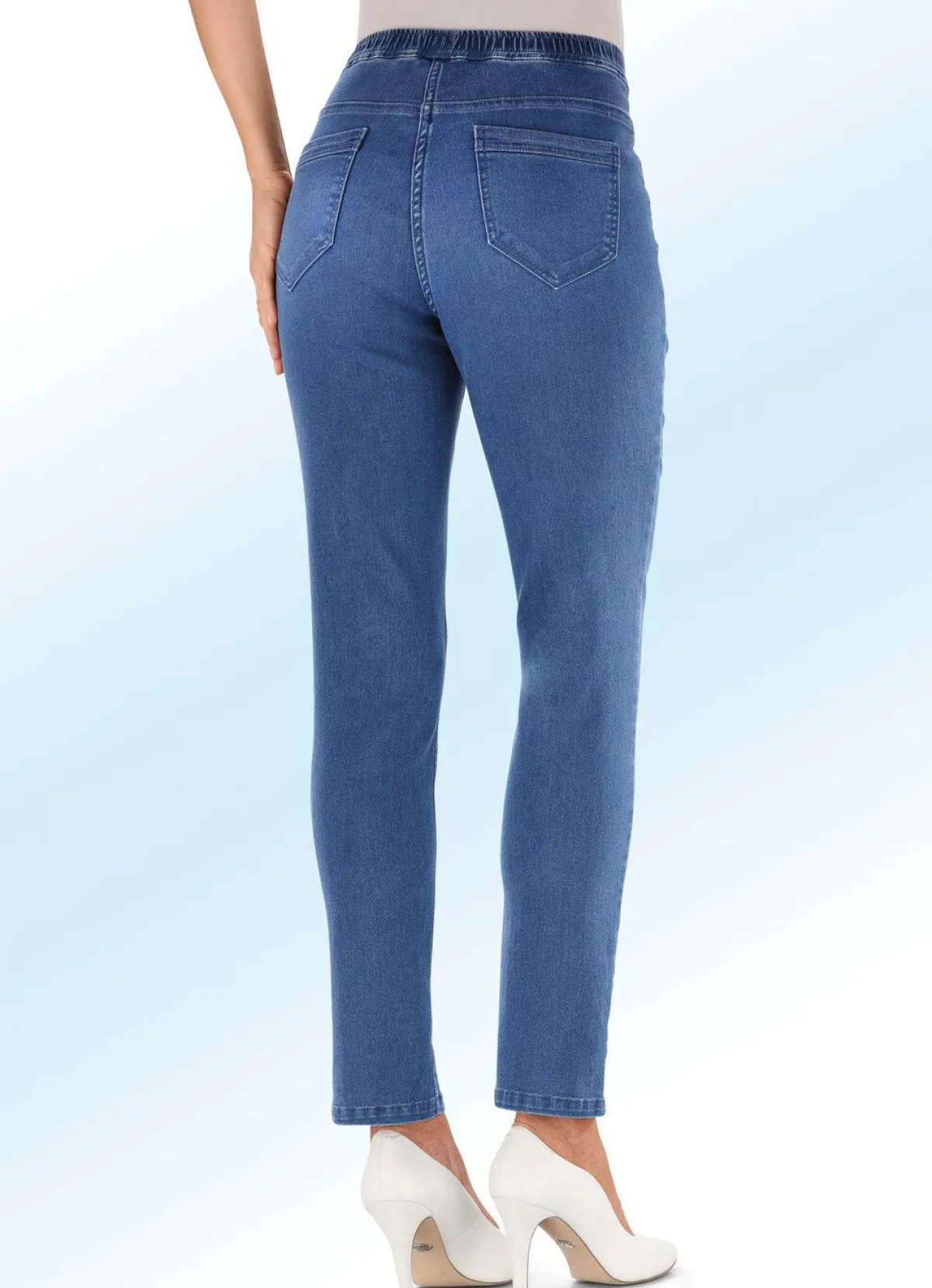 New BADER Jeans in Schlupfform JEANSBLAU