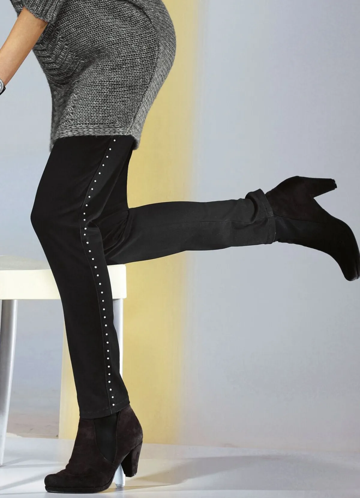 Outlet BADER Jeans in Schlupfform SCHWARZ