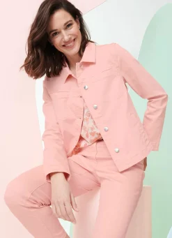 Online BADER Jeansjacke mit stiltypischen Nähten APRICOT