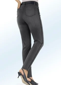 Sale BADER Jeans mit angesagtem Galonstreifen GRAFIT