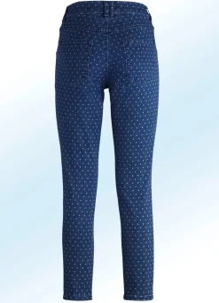 Hot BADER Jeans mit angesagter Punktedessinierung DUNKELBLAU