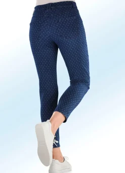 Hot BADER Jeans mit angesagter Punktedessinierung DUNKELBLAU
