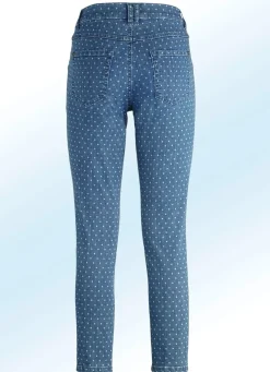 Sale BADER Jeans mit angesagter Punktedessinierung JEANSBLAU