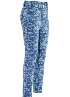 Clearance BADER Jeans mit Camouflage-Dessinierung BLAU-HELLBLAU