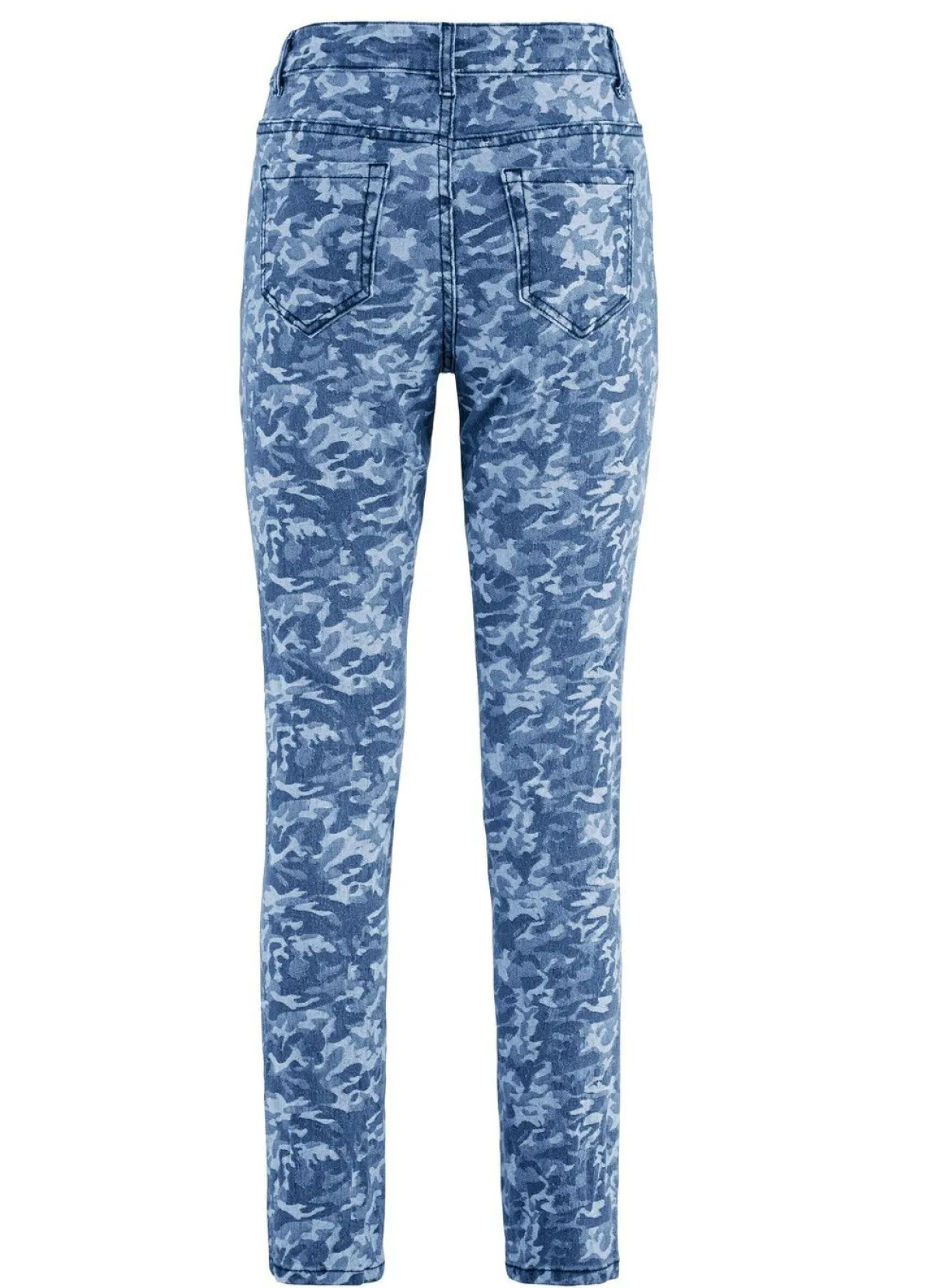Clearance BADER Jeans mit Camouflage-Dessinierung BLAU-HELLBLAU