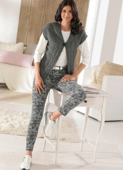 Outlet BADER Jeans mit Camouflage-Dessinierung ANTHRAZIT-GRAU