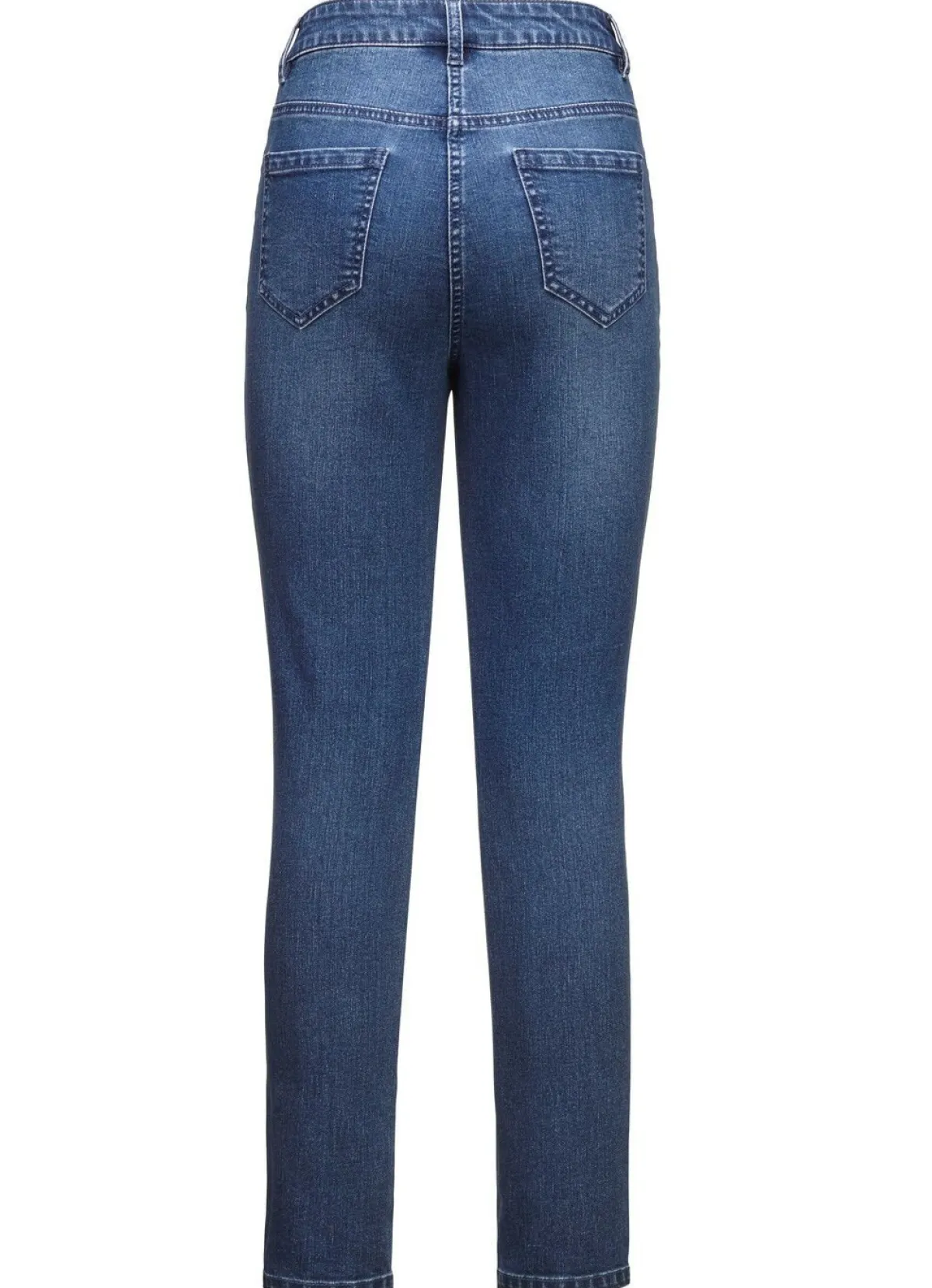 Discount BADER Jeans mit floralen Lochstickereien und Strasssteinchen JEANSBLAU