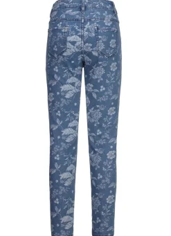 Sale BADER Jeans mit floraler Dessinierung JEANSBLAU-BLAU