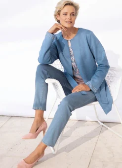 Online BADER Jeans mit floraler Stickerei JEANSBLAU