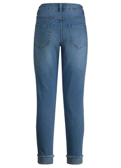 New BADER Jeans mit funkelndem Glitzersteinchenbesatz JEANSBLAU