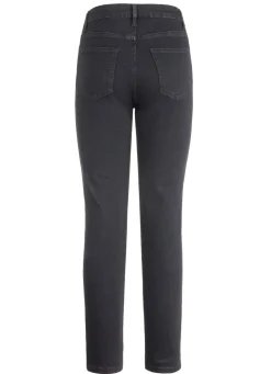 Sale BADER Jeans mit handbemalten, floralen Motiven SCHWARZ