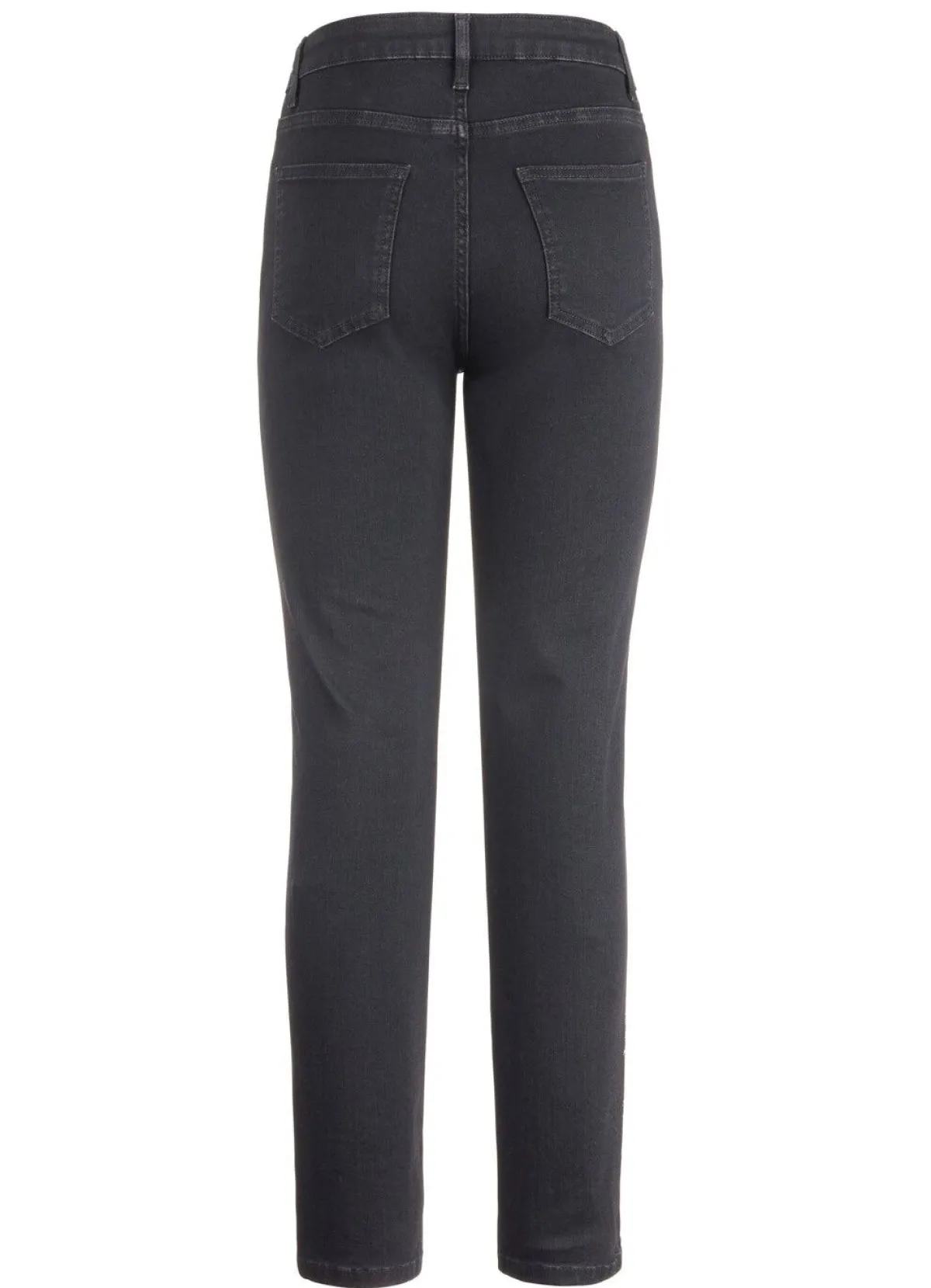 Sale BADER Jeans mit handbemalten, floralen Motiven SCHWARZ