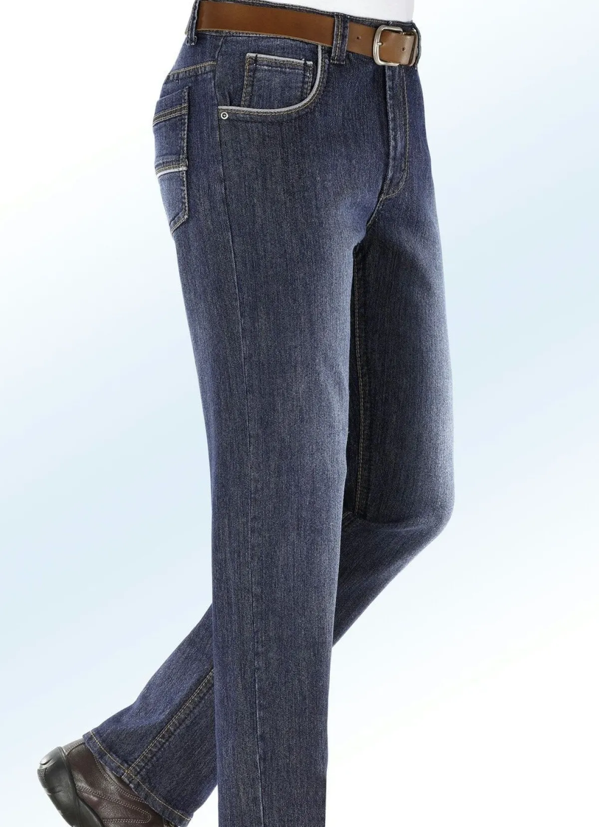 New BADER Jeans mit modischen Details in 3 Farben JEANSBLAU