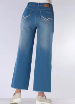 New COSMA Jeans mit modischer Beinweite JEANSBLAU