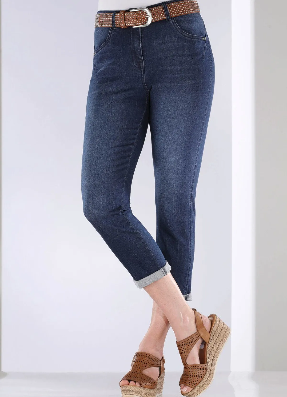 Hot BADER Jeans mit Push-up-Effekt DUNKELBLAU