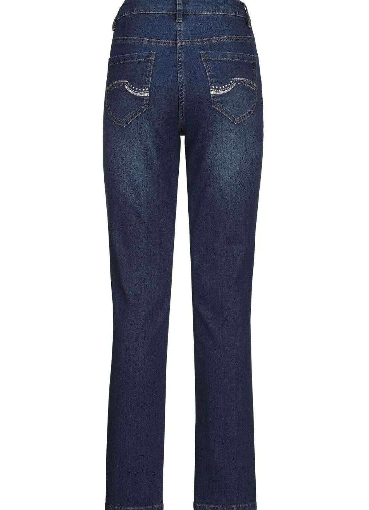 Discount BADER Jeans mit schönen Stickereien und funkelnden Strassteinen DUNKELBLAU