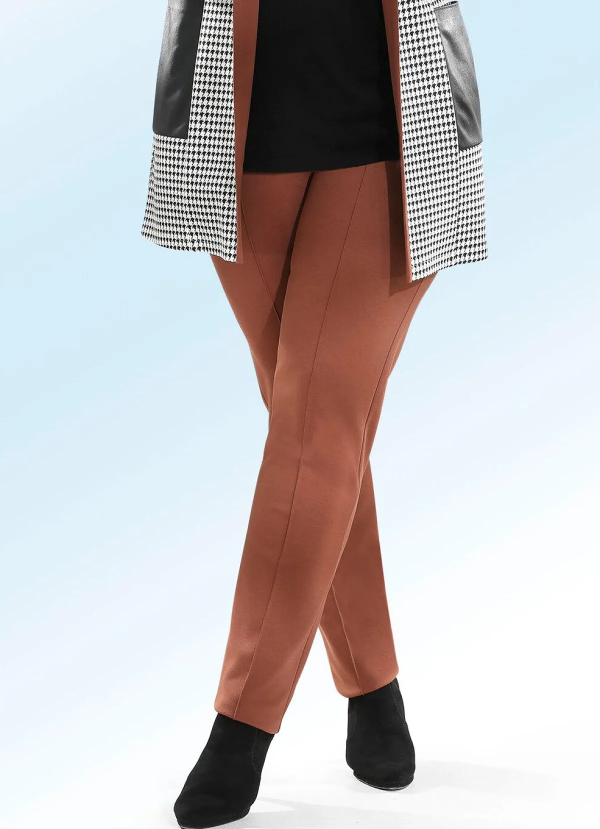 Clearance KLAUS MODELLE MADE IN GERMANY Jerseyhose COGNAC