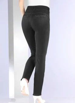 Discount COSMA Jersey-Hose in Denim-Optik SCHWARZ