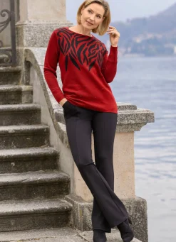 Discount BADER Jerseyhose mit ausgestellter Fußweite SCHWARZ