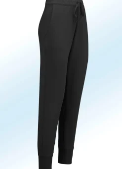 Clearance KLAUS MODELLE MADE IN GERMANY Jerseyhose im stadttauglichen Joggpant-Style SCHWARZ