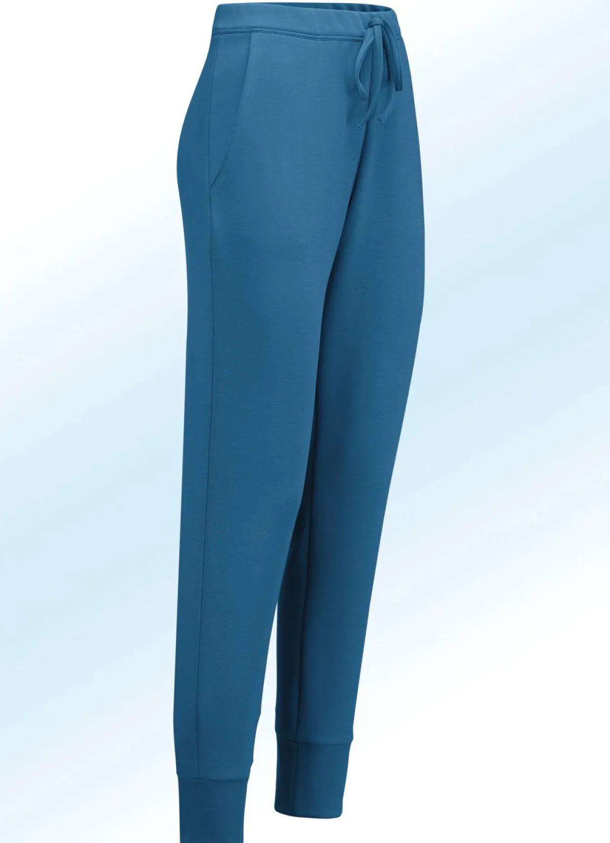 Sale KLAUS MODELLE MADE IN GERMANY Jerseyhose im stadttauglichen Joggpant-Style JEANSBLAU